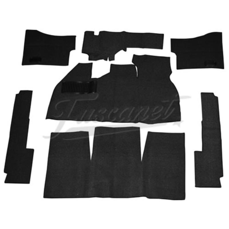 Alfombras, set completo 58-68 negra con posapié EMPI deluxe Alfombras, set completo 58-68 negra con posapié EMPI deluxe