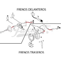 Tubos Flexibles Freno mallado inox  Escarabajo freno Disco delantero
