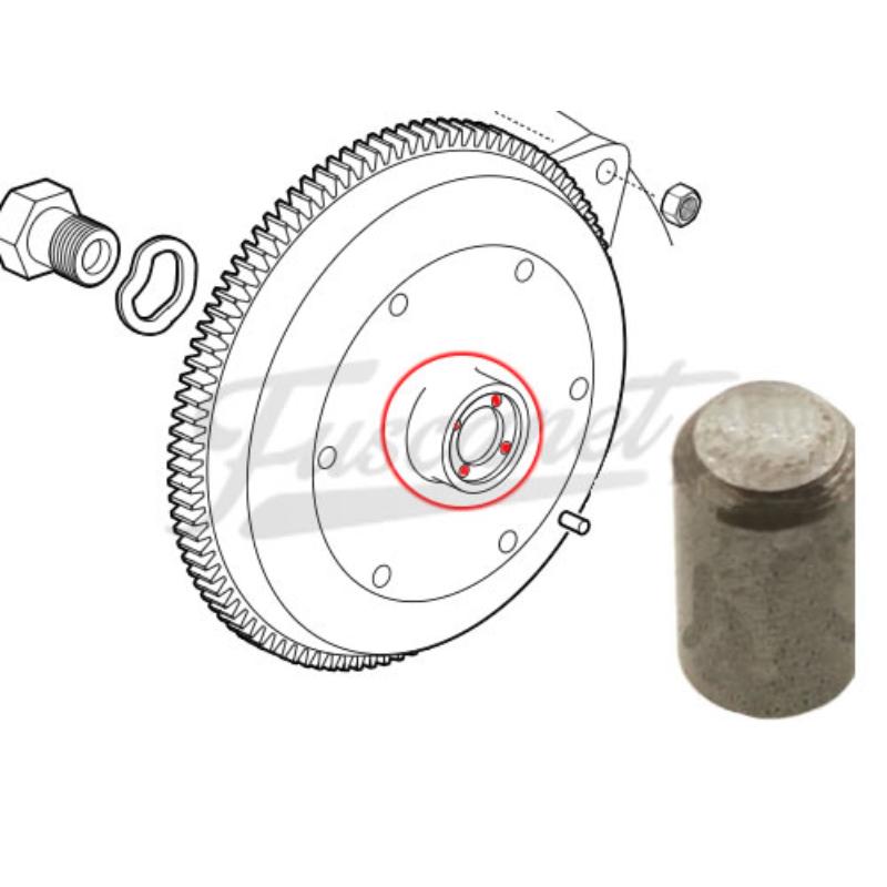 Pinos para volante de motor extra largos 8.73 mm.
