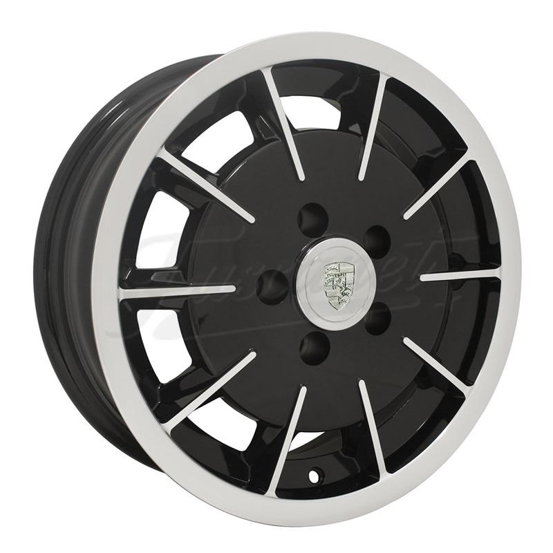 Llanta Empi Gasser 5x112 negra diamantada 15 5.5
