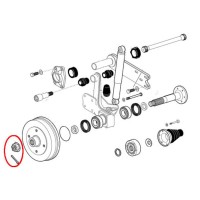 Tuerca cromada EMPI eje trasero 36MM reforzada