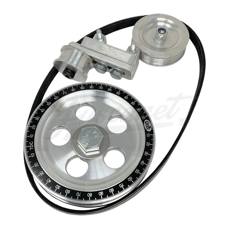 Kit poleas con tensor aluminio SCAT