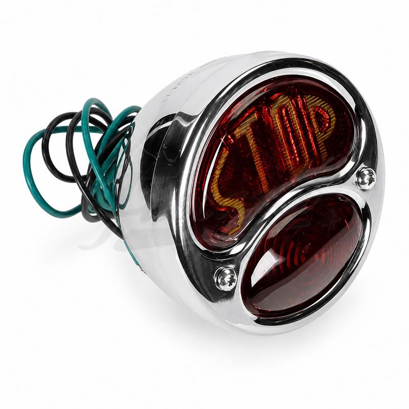 Luz stop trasera retro 12v inox