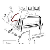 Burlete ventilete izquierdo VW Fusca alemán 65/..