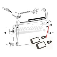 Juntas manija puerta Escarabajo ../1977