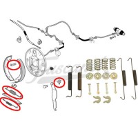 Kit reparación de patín de freno trasero fusca viejo 5x205